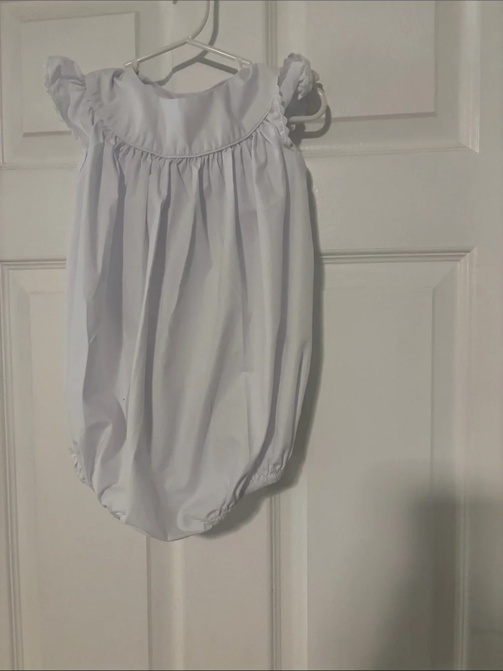 Classic White Baby One-Piece Romper. Could be monogrammed! So cute!